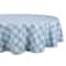 DII® 70" Round Light Blue Buffalo Check Tablecloth